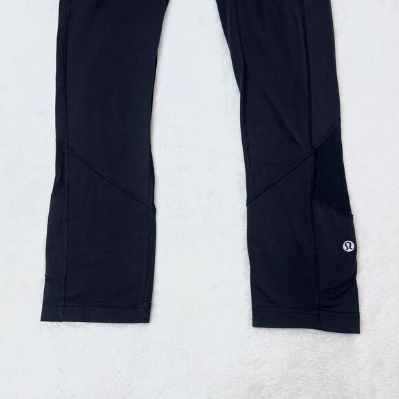 Lululemon Womens Black Crop Leggings Leggings 23" Size 4 Small - Picture 3 of 9